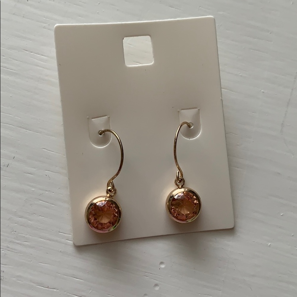 Rose gold drop earrings